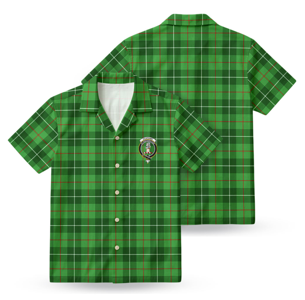Clephan (or Clephane) Tartan Crest Hawaiian Shirt