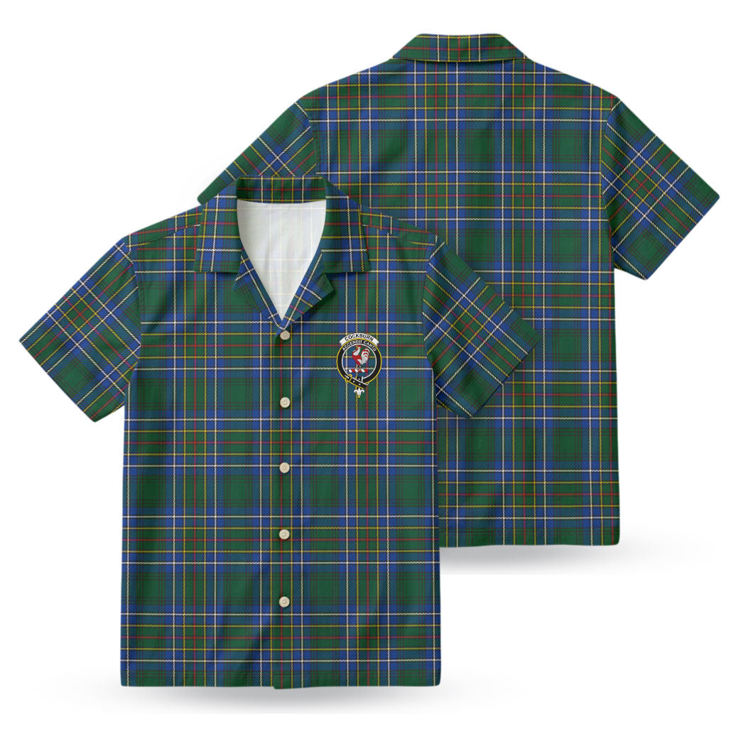 Cockburn Ancient Tartan Crest Hawaiian Shirt