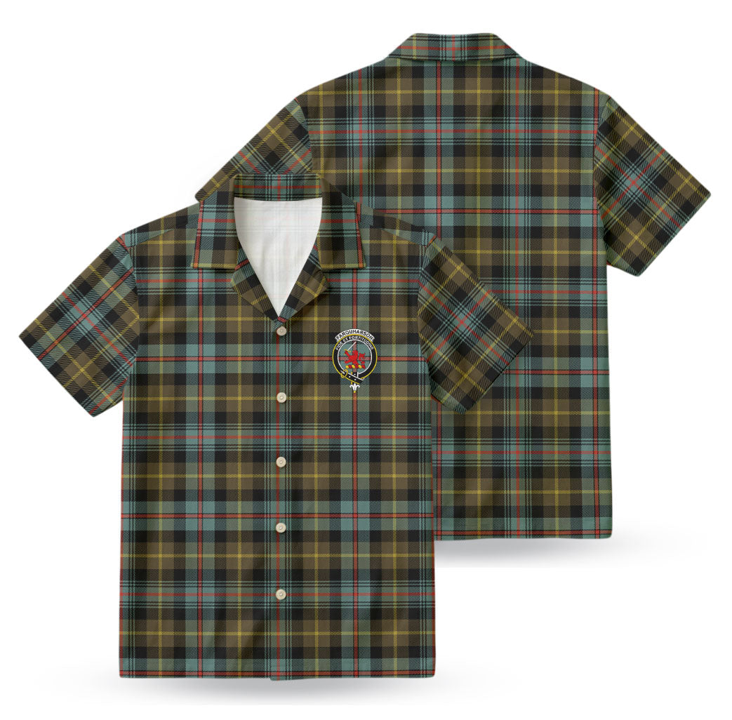 Farquharson Weathered Tartan Crest Hawaiian Shirt