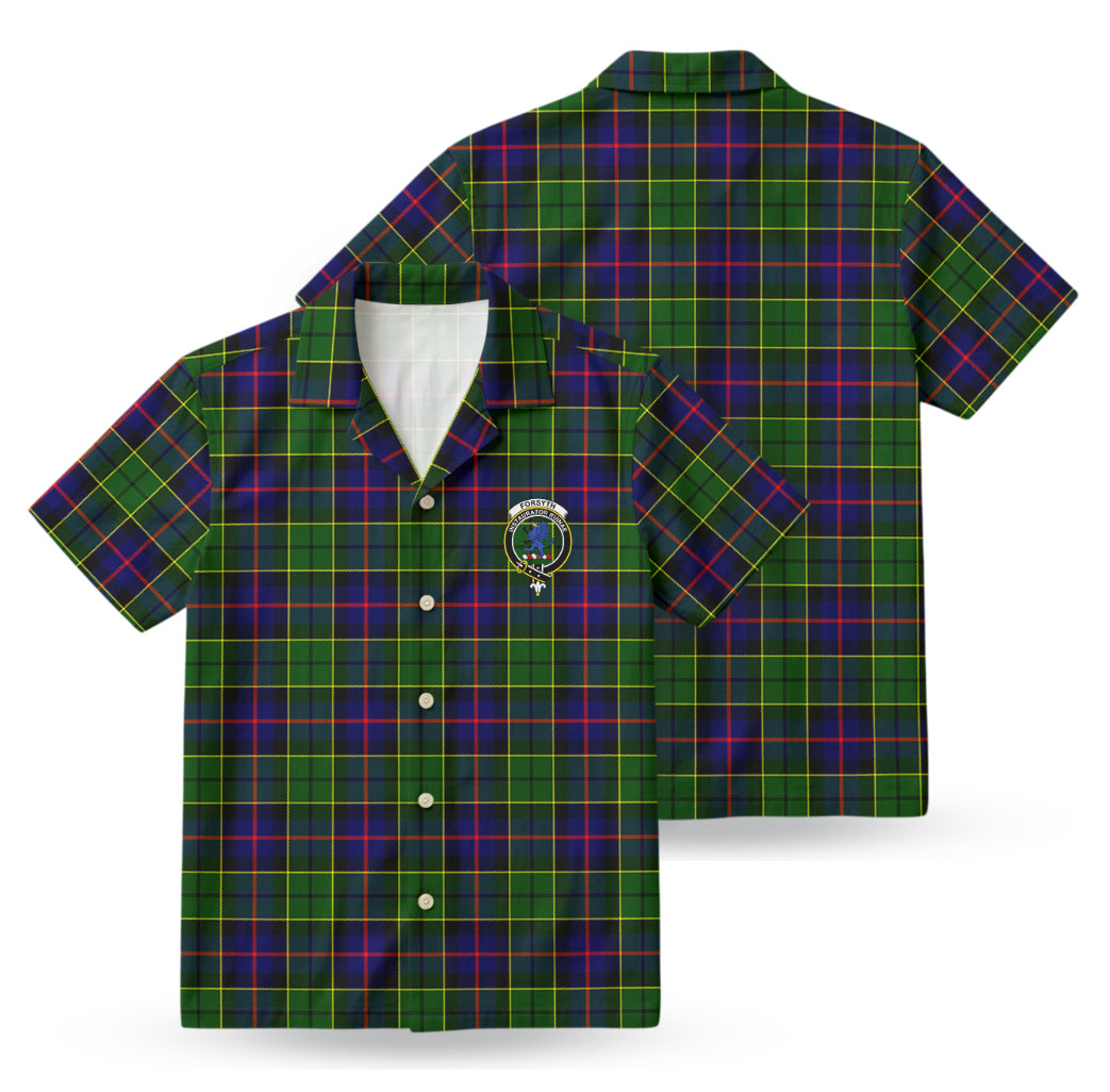 Forsyth Modern Tartan Crest Hawaiian Shirt