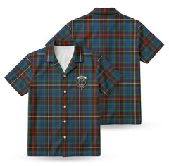 Fraser (of Lovat) Hunting Ancient Tartan Crest Hawaiian Shirt