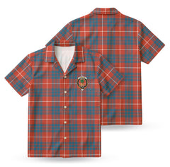 Hamilton Ancient Tartan Crest Hawaiian Shirt