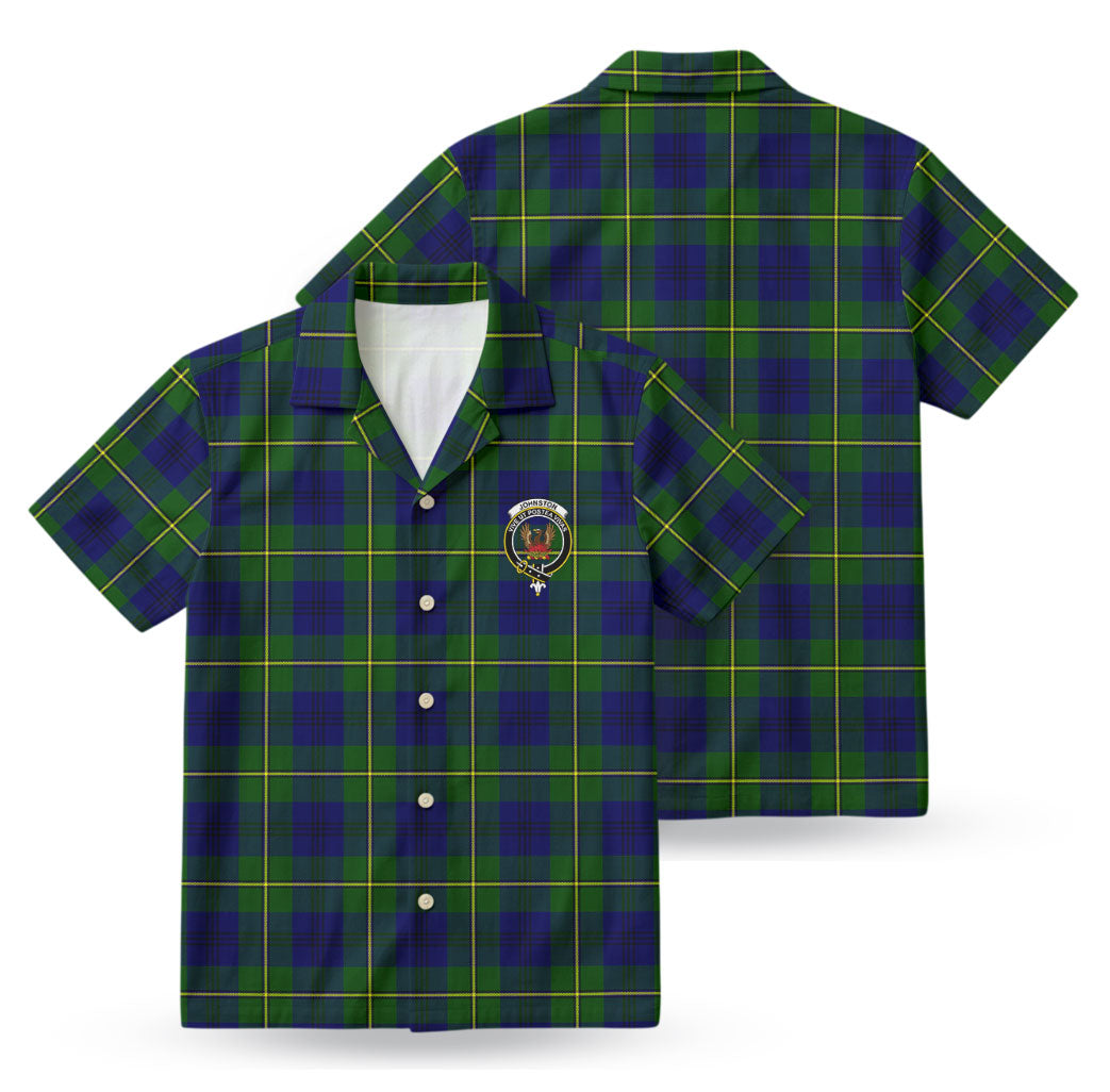 Johnston of Caskieben Tartan Crest Hawaiian Shirt
