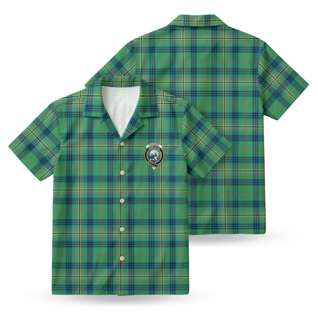 Kennedy Ancient Tartan Crest Hawaiian Shirt