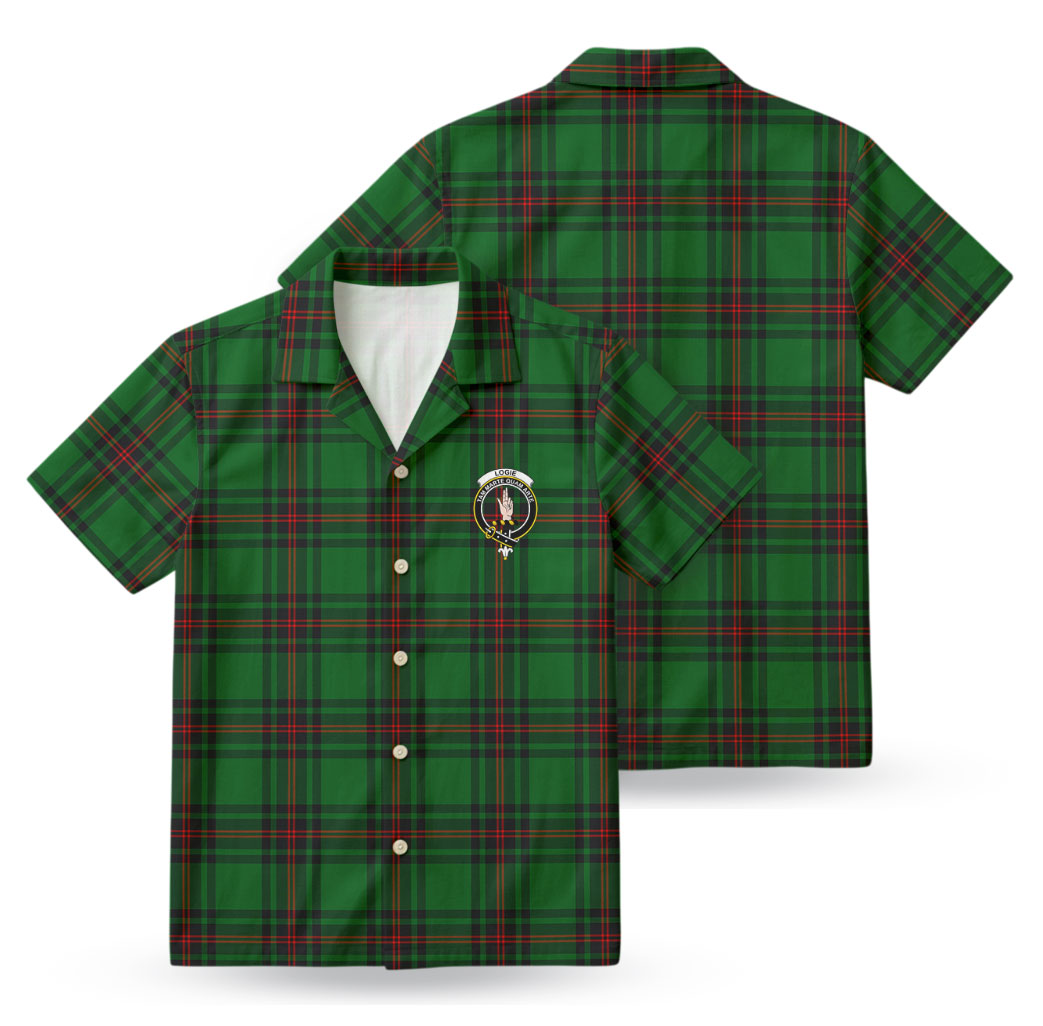 Logie Tartan Crest Hawaiian Shirt
