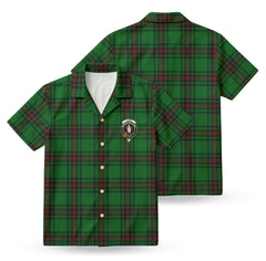 Logie Tartan Crest Hawaiian Shirt
