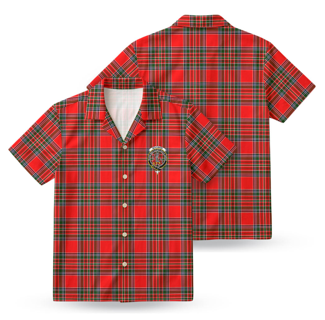 MacBain Tartan Crest Hawaiian Shirt