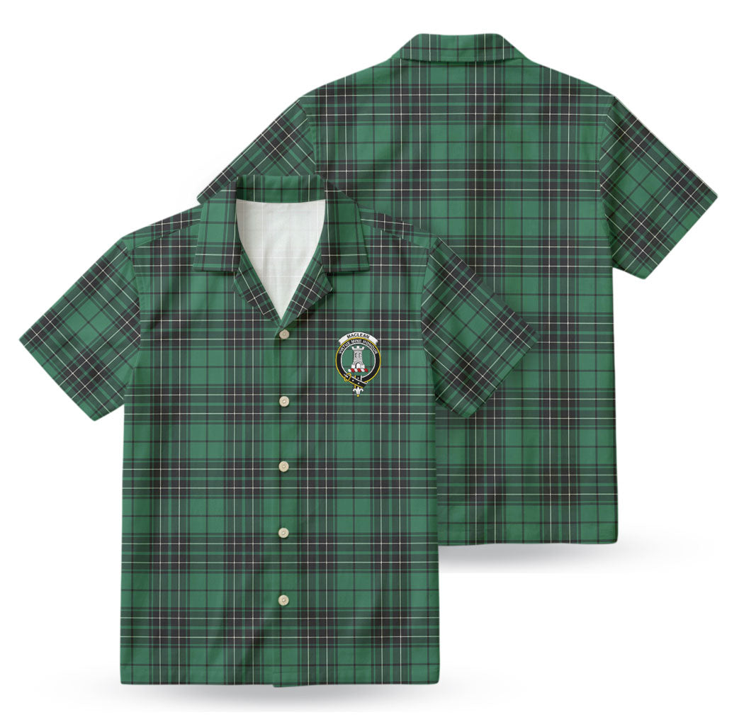 MacLean Hunting Ancient Tartan Crest Hawaiian Shirt