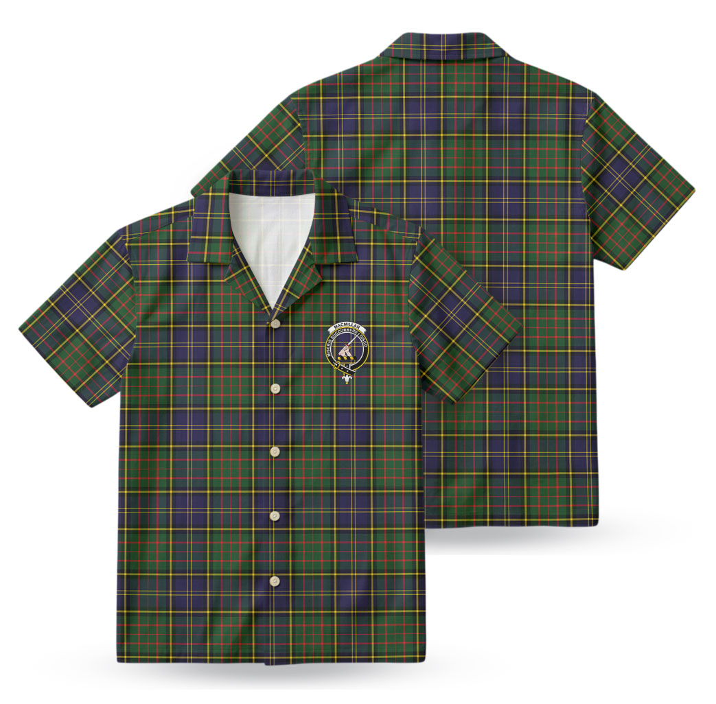 MacMillan Hunting Modern Tartan Crest Hawaiian Shirt