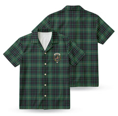 McAulay Hunting Ancient Tartan Crest Hawaiian Shirt
