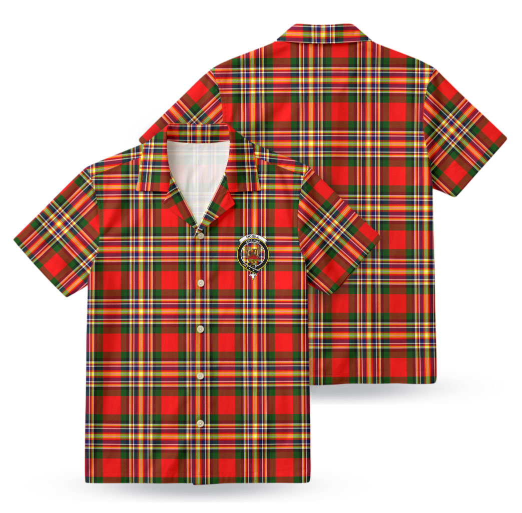 McGill Modern Tartan Crest Hawaiian Shirt