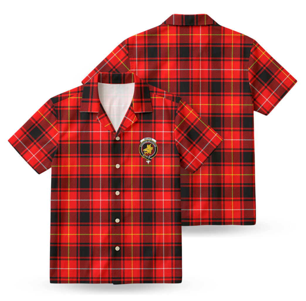 McIver Modern Tartan Crest Hawaiian Shirt