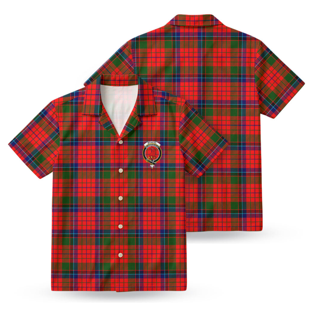 McNicol (of Scorrybreac) Tartan Crest Hawaiian Shirt