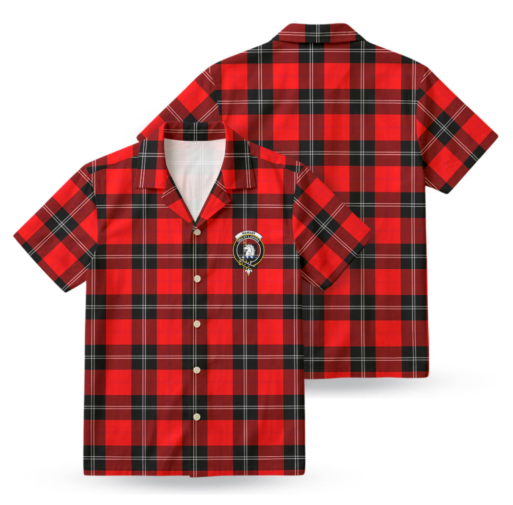 Ramsay Modern Tartan Crest Hawaiian Shirt