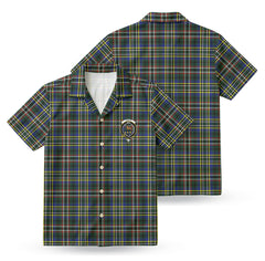 Scott Green Modern Tartan Crest Hawaiian Shirt