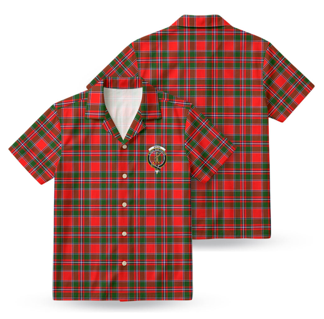 Spens (or Spence) Tartan Crest Hawaiian Shirt