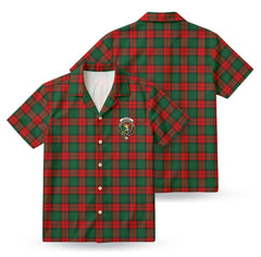 Stewart Atholl Modern Tartan Crest Hawaiian Shirt