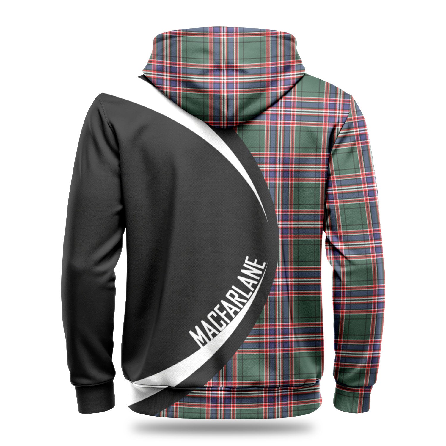 MacFarlane Hunting Modern Tartan Crest Hoodie - Circle Style