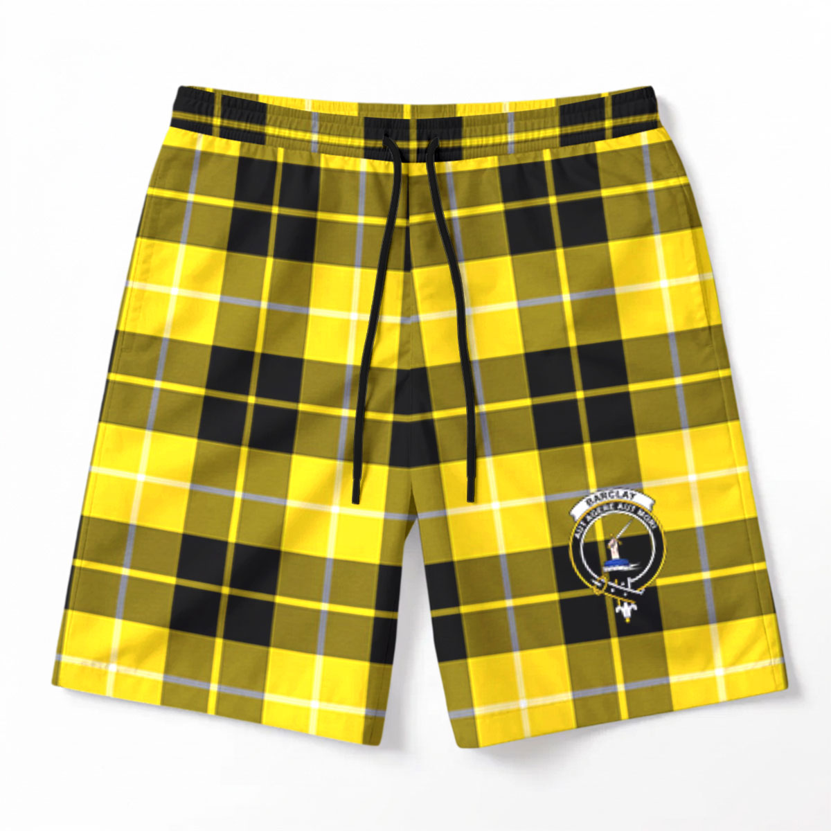 Barclay Dress Modern Tartan Crest Men's Beach Shorts