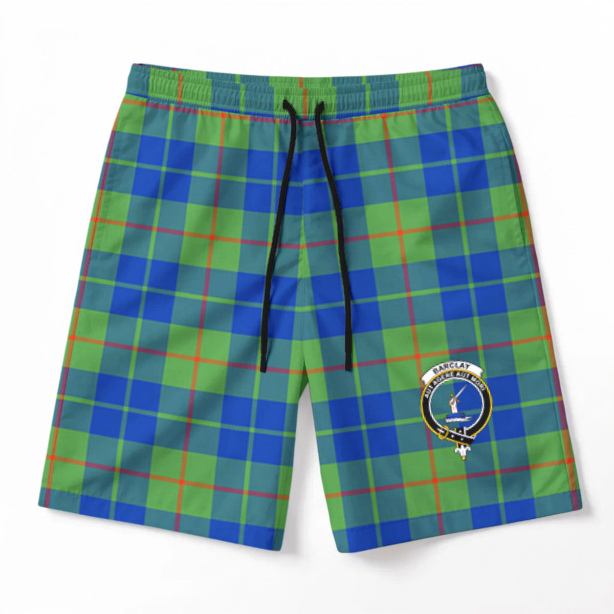 Barclay Hunting Ancient Tartan Crest Men's Beach Shorts