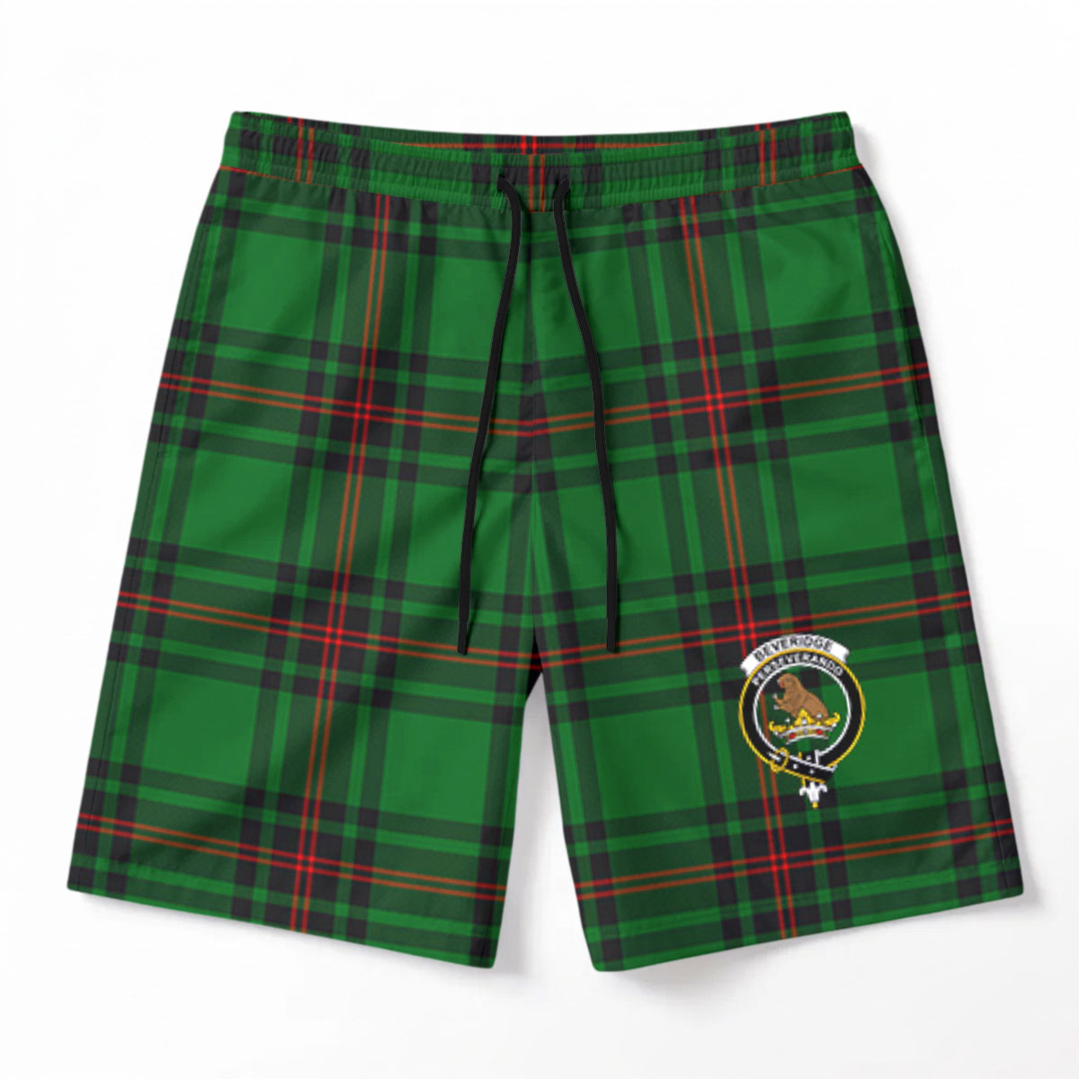 Beveridge Tartan Crest Men's Beach Shorts