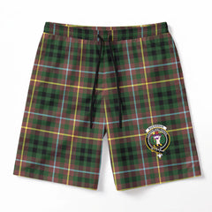 Buchanan Hunting Tartan Crest Men's Beach Shorts