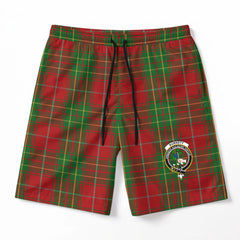 Burnett Tartan Crest Men's Beach Shorts