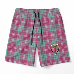 Crawford Ancient Tartan Crest Men's Beach Shorts