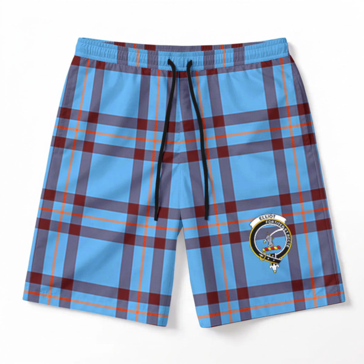 Elliot Ancient Tartan Crest Men's Beach Shorts