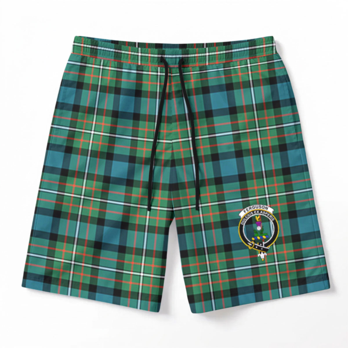 Ferguson Ancient Tartan Crest Men's Beach Shorts