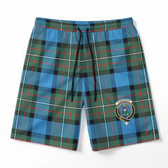 Fergusson Ancient Tartan Crest Men's Beach Shorts