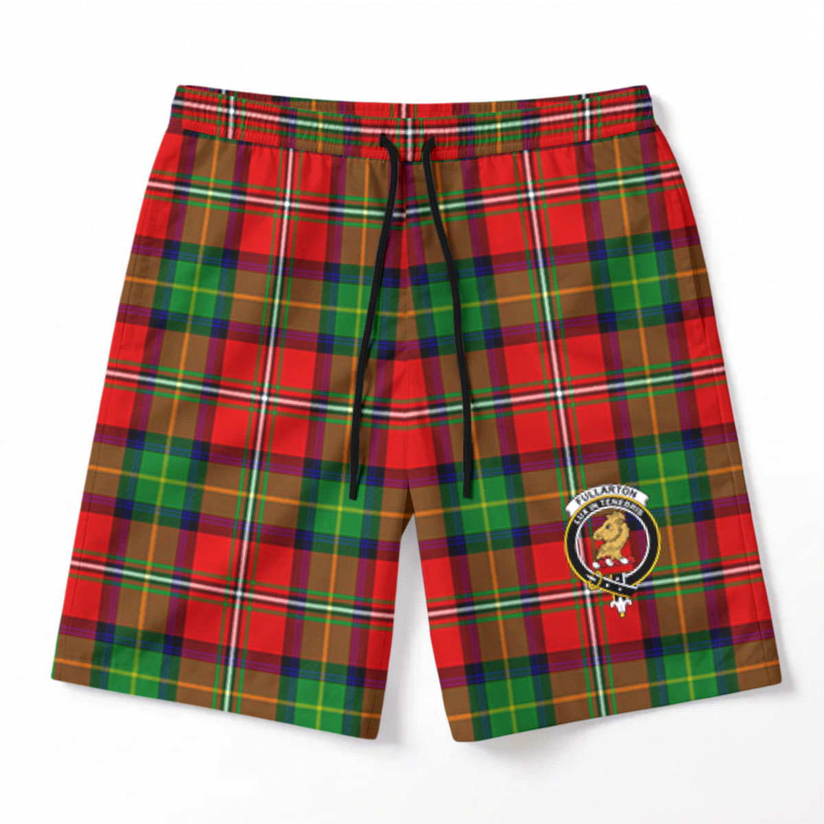 Fullarton Tartan Crest Men's Beach Shorts
