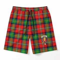 Fullarton Tartan Crest Men's Beach Shorts
