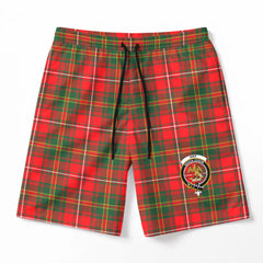 Hay Modern Tartan Crest Men's Beach Shorts