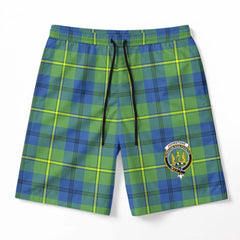 Johnstone Ancient Tartan Crest Men's Beach Shorts