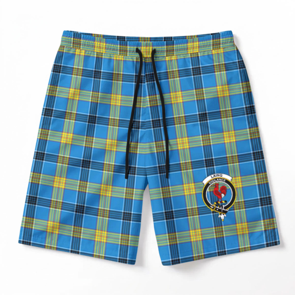 Laing Tartan Crest Men's Beach Shorts