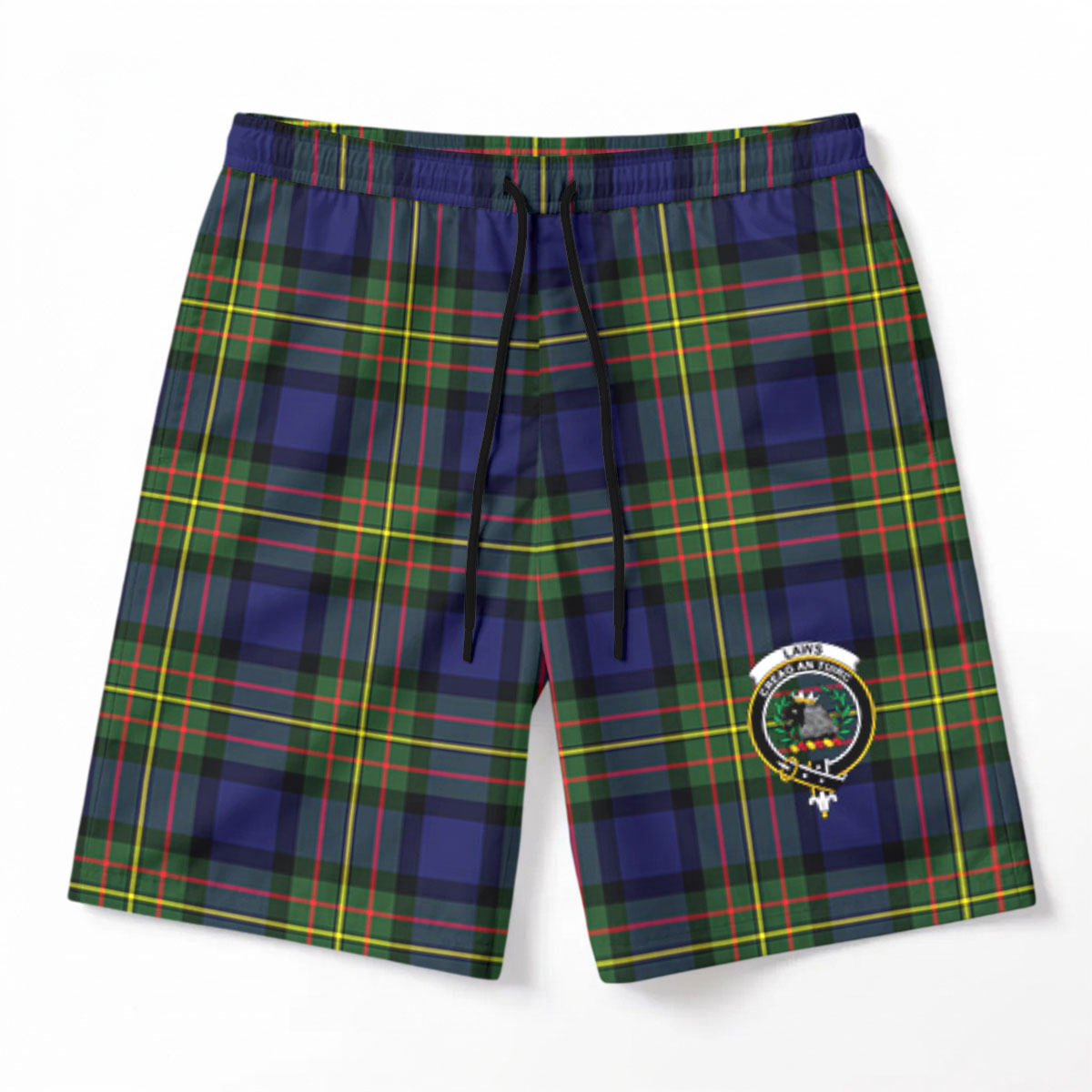 Laws Tartan Crest Men's Beach Shorts
