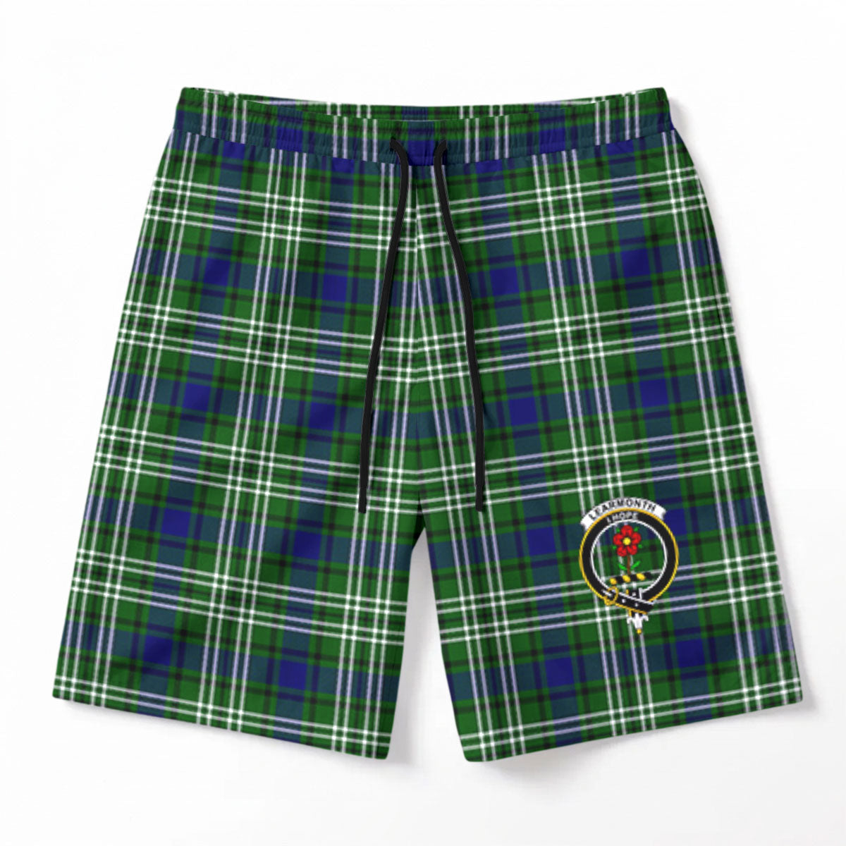 Learmonth Tartan Crest Men's Beach Shorts