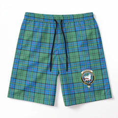 Lockhart Tartan Crest Men's Beach Shorts