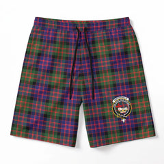 MacDonald Modern Tartan Crest Men's Beach Shorts