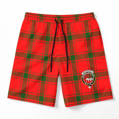 MacDonald of Sleat Tartan Crest Men's Beach Shorts