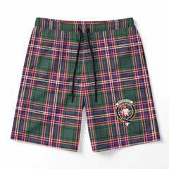 MacFarlane Hunting Modern Tartan Crest Men's Beach Shorts
