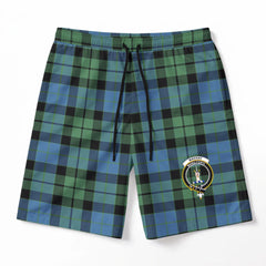 MacKay Ancient Tartan Crest Men's Beach Shorts