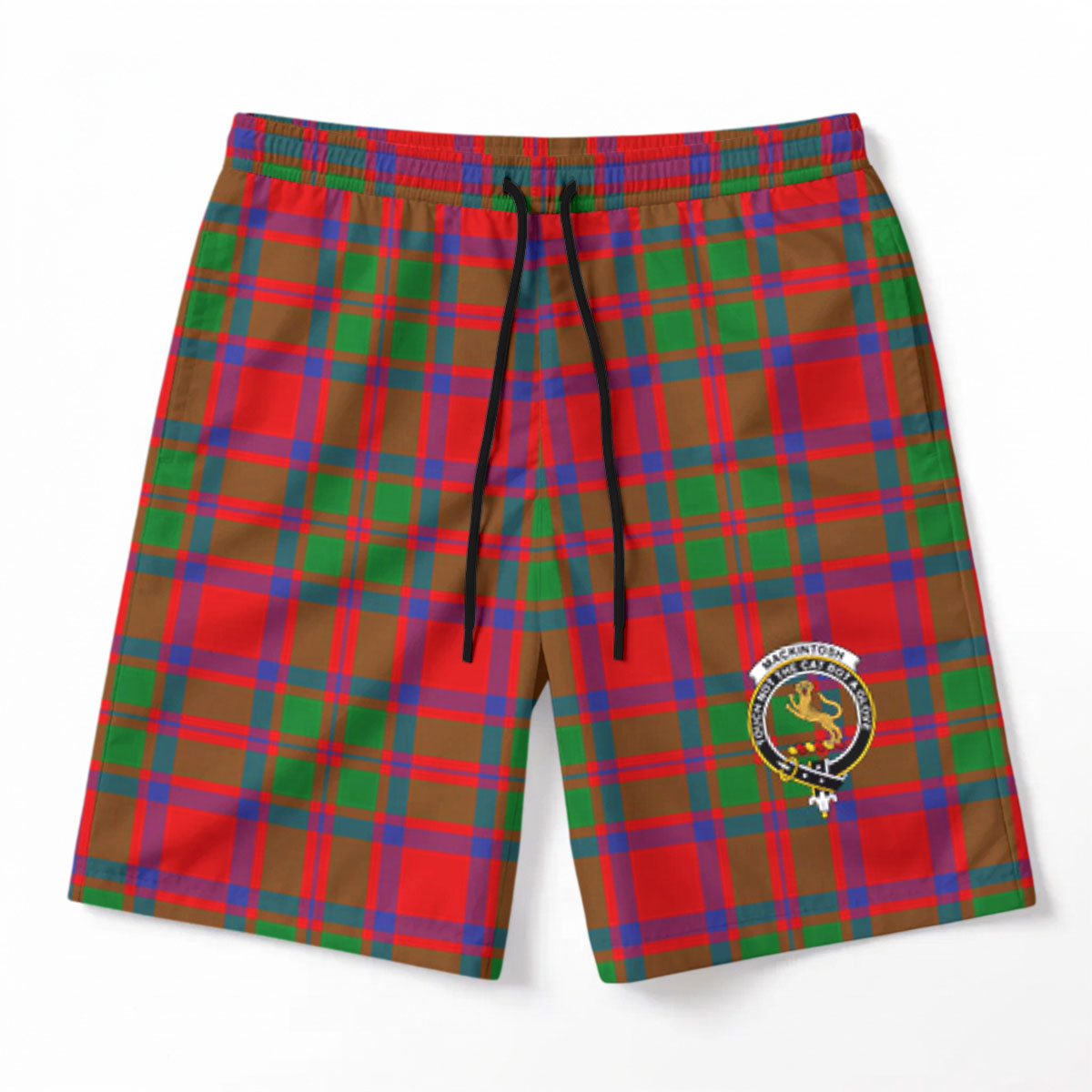 MacKintosh Modern Tartan Crest Men's Beach Shorts