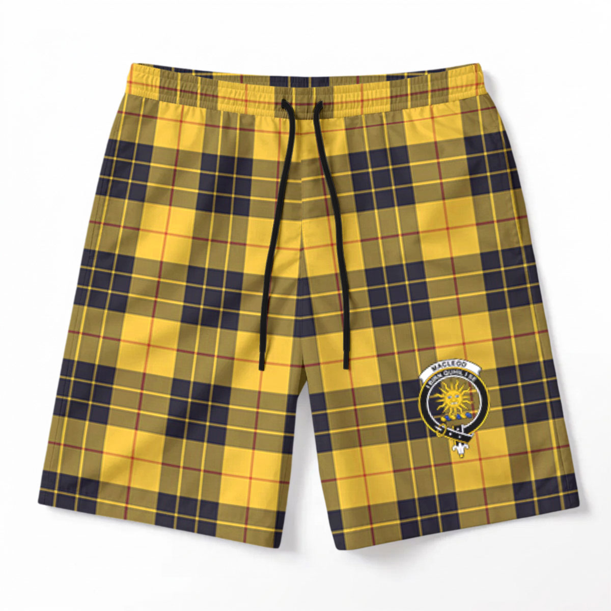 MacLeod of Lewis Ancient Tartan Crest Men's Beach Shorts