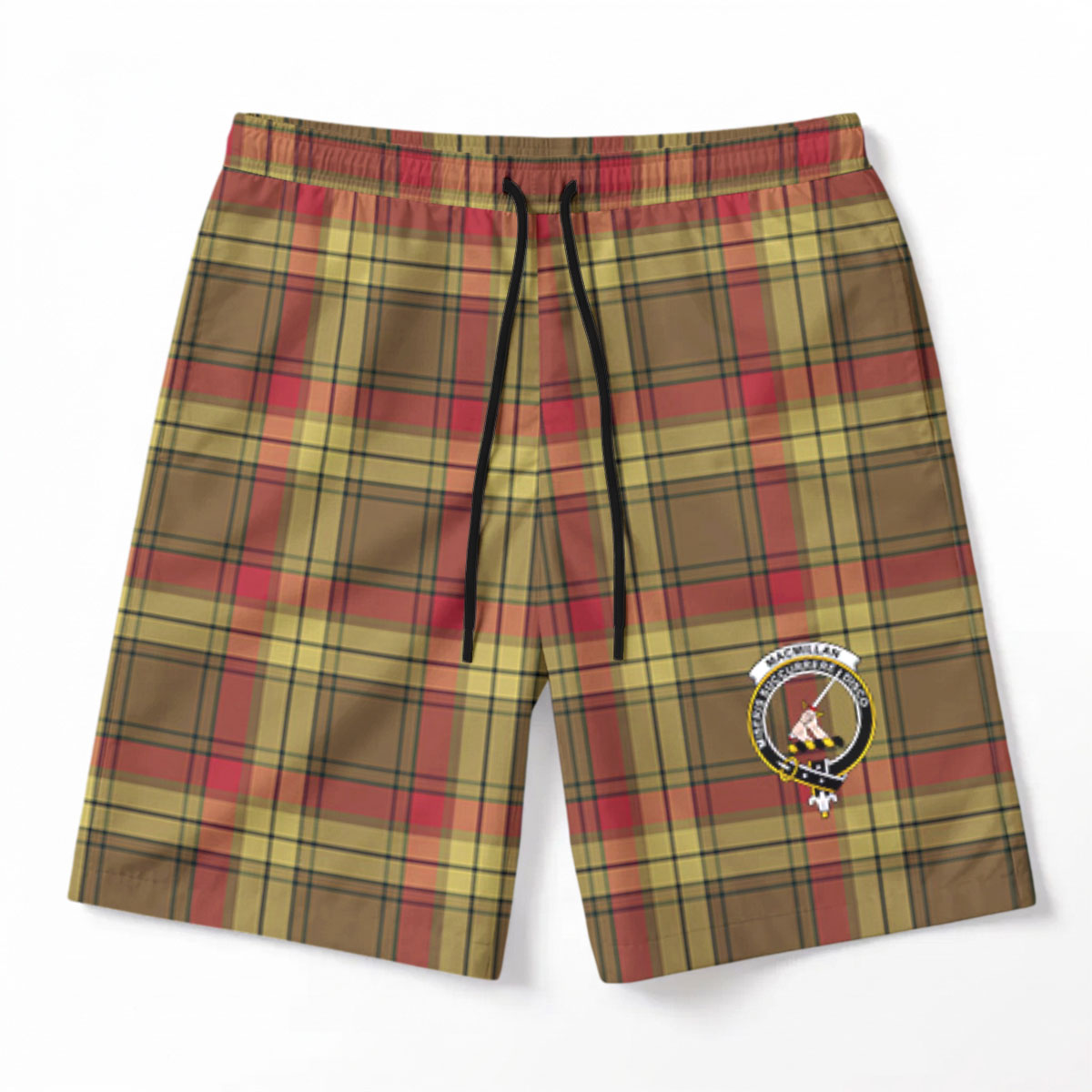 MacMillan Old Weathered Tartan Crest Men's Beach Shorts
