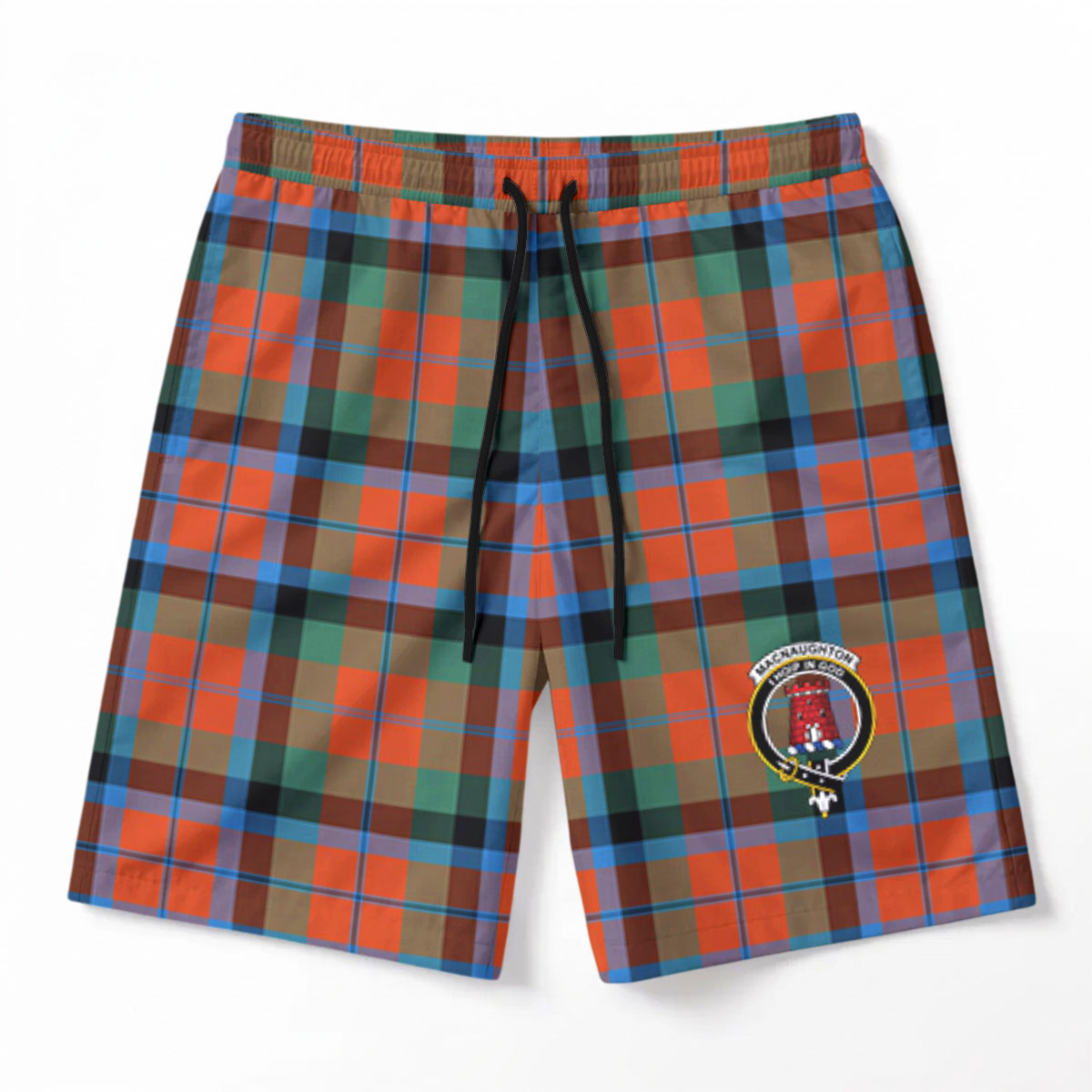 MacNaughton Ancient Tartan Crest Men's Beach Shorts