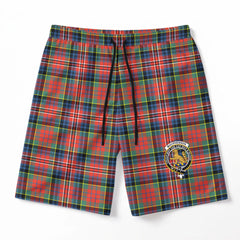 MacPherson Ancient Tartan Crest Men's Beach Shorts
