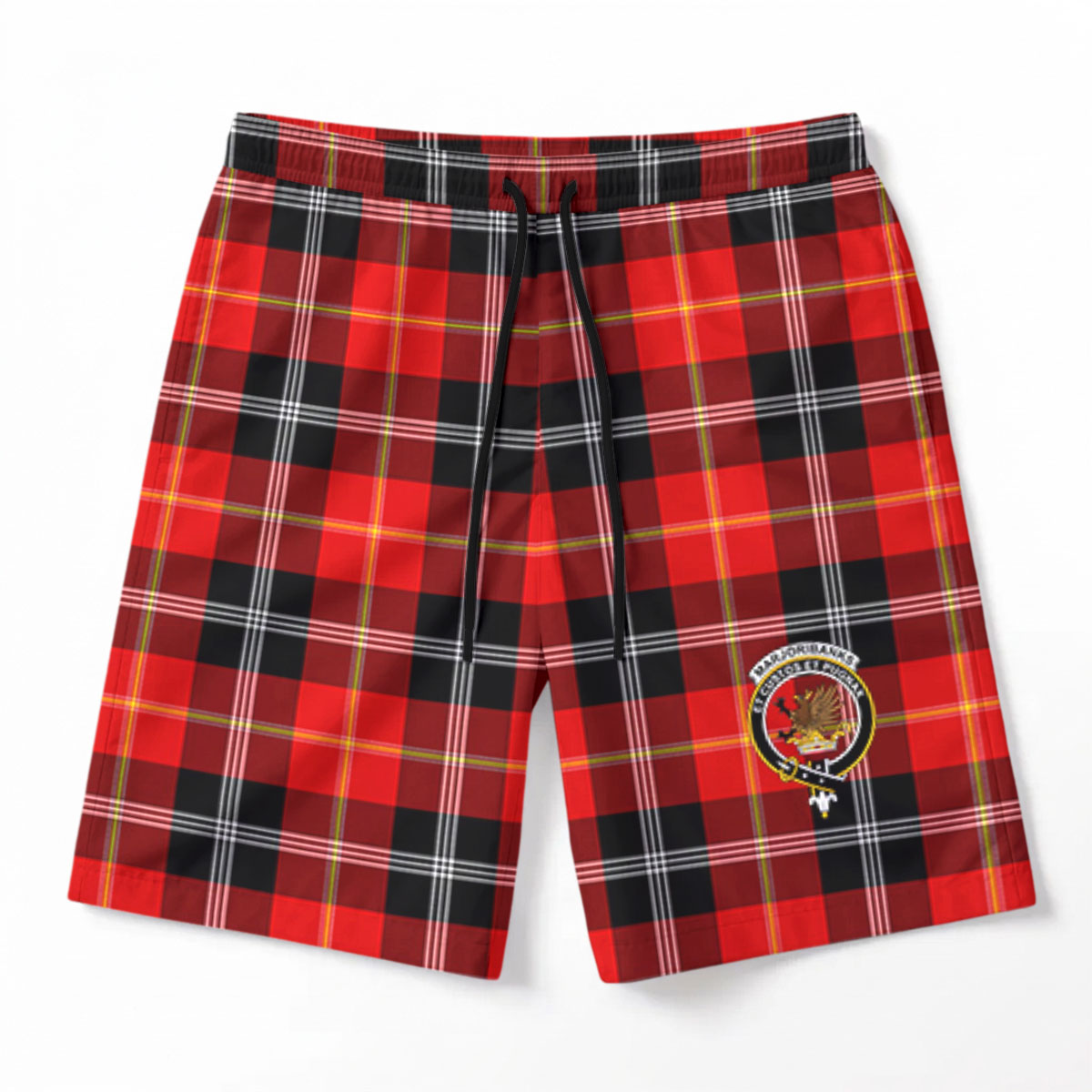 Marjoribanks Tartan Crest Men's Beach Shorts