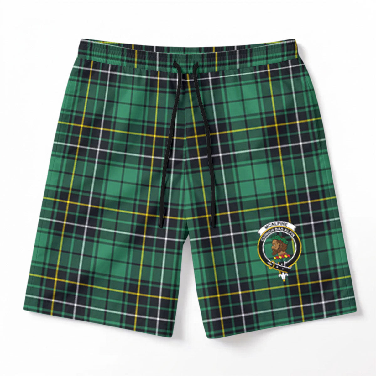 McAlpine Ancient Tartan Crest Men's Beach Shorts
